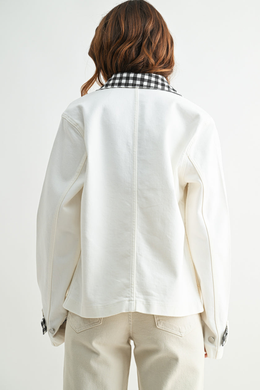 Checker Collared Jacket
