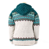 Borealis Womens Wool fair Isle Sweater Coat back