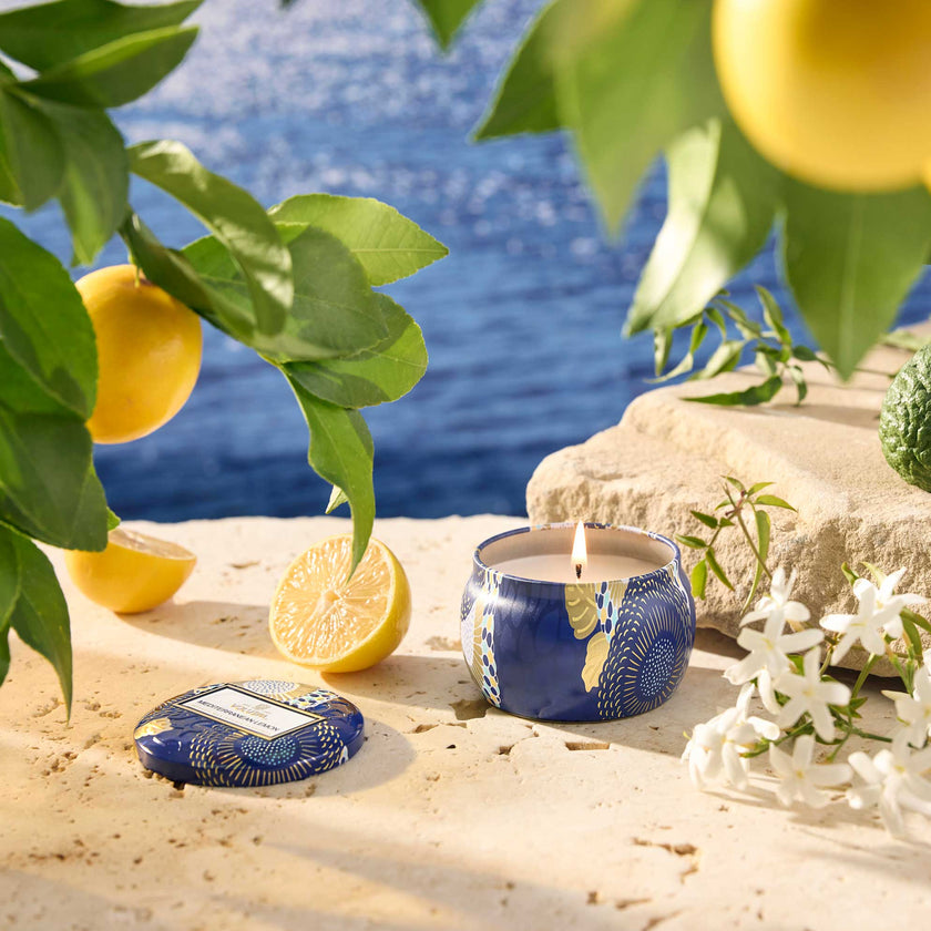Mediterranean Lemon  MINI TIN CANDLE