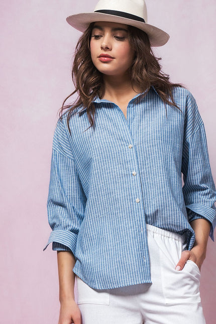 Linen The Necessary Button Down Shirt front