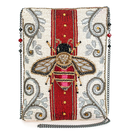 Royal Bee Beaded Bee votif ivin Crossbody Handbag front
