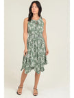 Floral Print Tank Dress with Elastic Waist