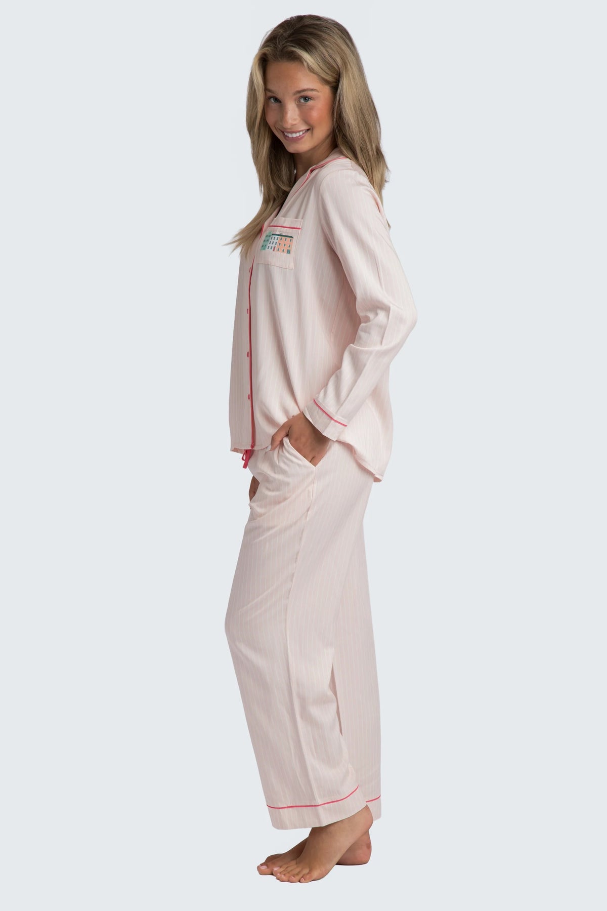 Charleston Crop long PJ Set
