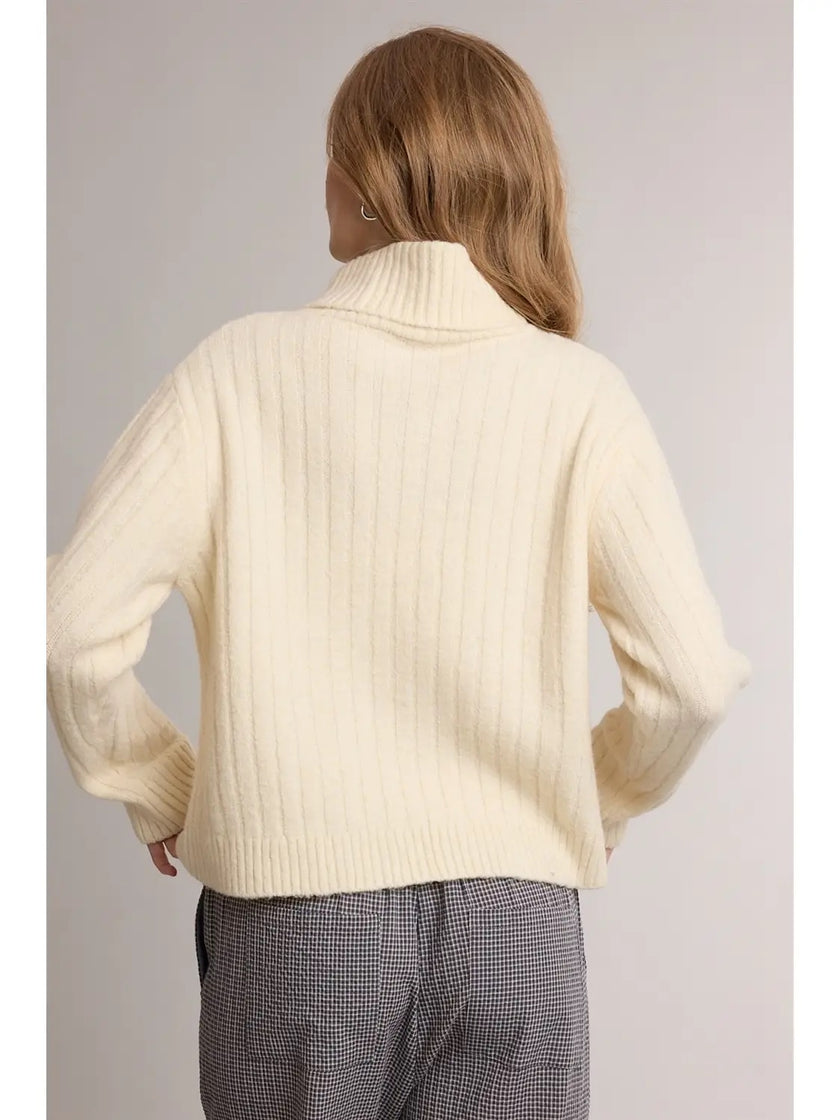 Carly Ribbed Turtleneck Sweater