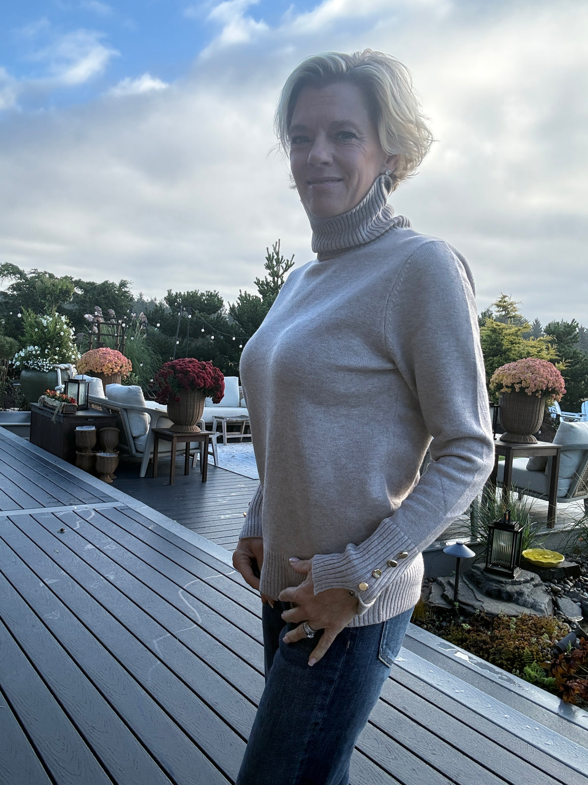 Pilot Knit Sweater, oat marl-side