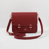 Wonderland Satchel Red front with strap