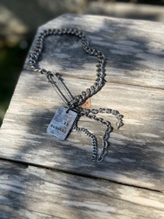  Paula Safety Pin Necklace goddess
