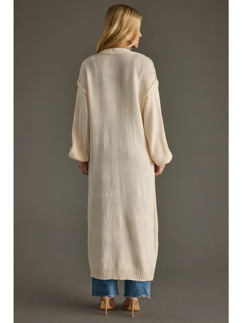 Duster Cardigan ivory back