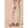 Vintage Washed Slim Barrel Pants with Front
