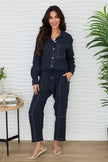 Linen LS Button Down W Edge Detail
