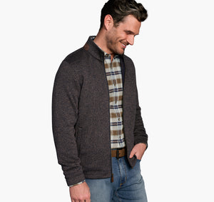 Johnston & Murphy Marled Rib Full Zip |