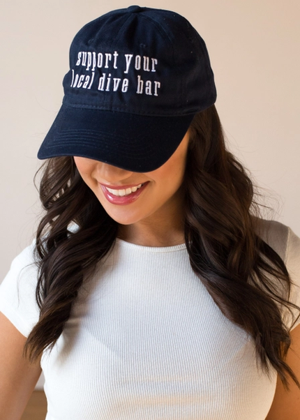 Support Your Local Dive Bar Baseball Cap Navy