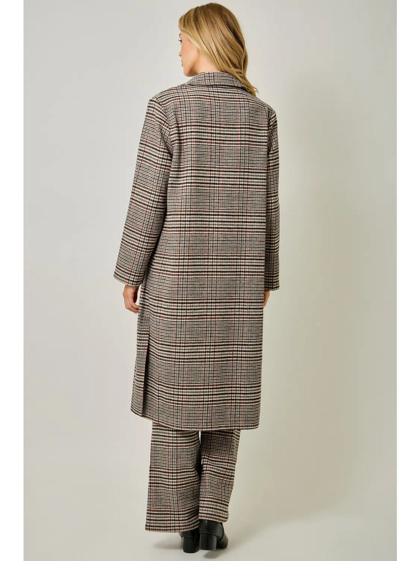 The Bianca Plaid Long Coat