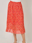 Printed Chiffon Pleats Skirt