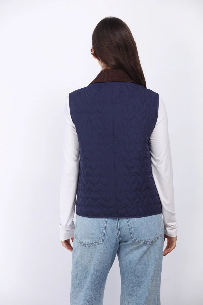 Hallie Heart Quilted Crop Vest