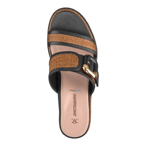 Addison Buckle-Strap Wedge top