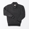 gray heather / dark charcoal stripe