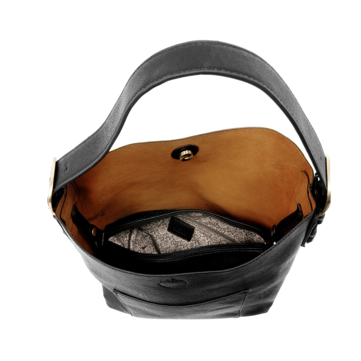 Joy Hobo 2 In 1 Handbag black main inside