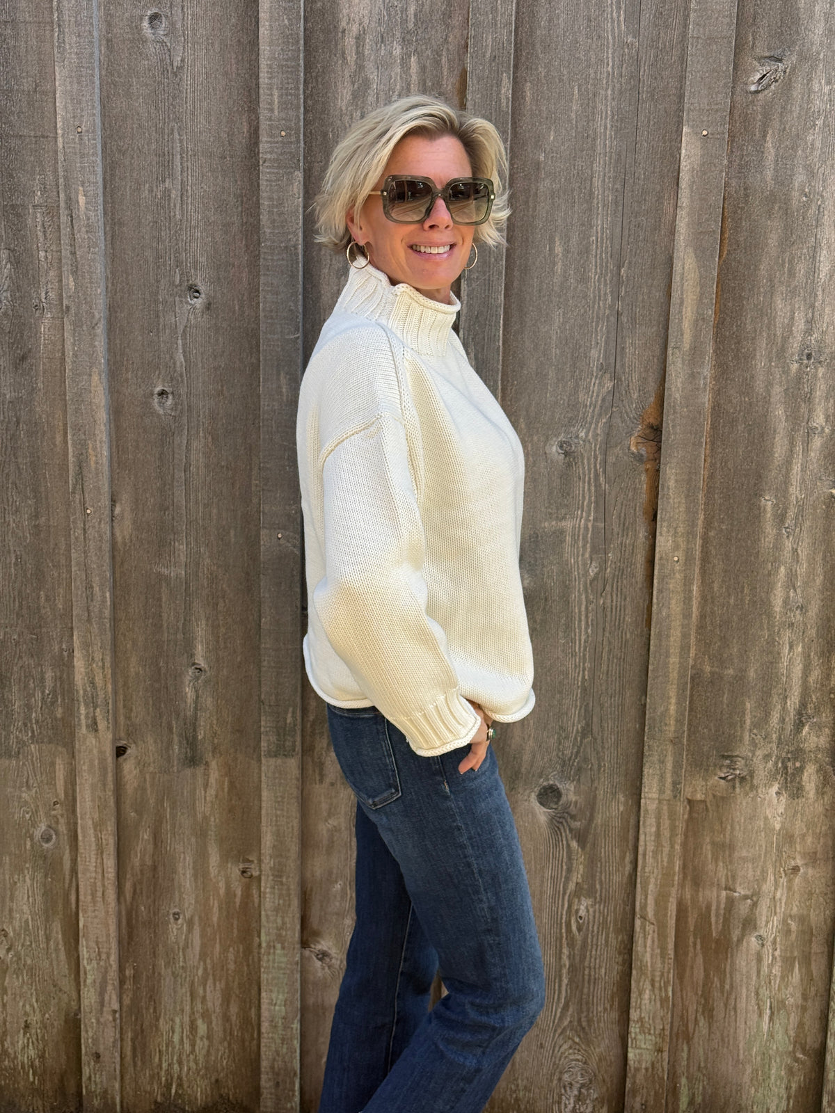 Lucretia Long Sleeve Funnel Neck P