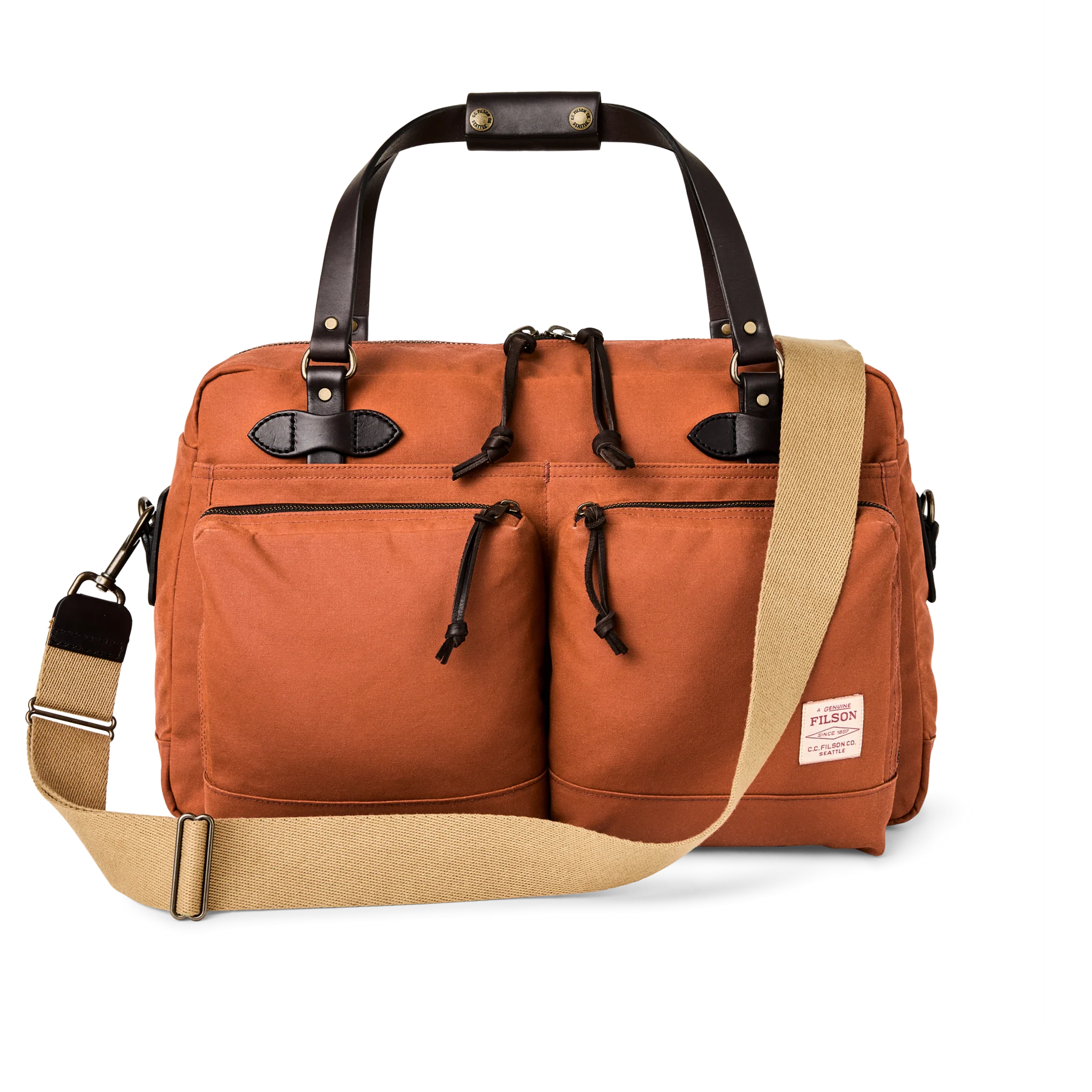 Filson 48hr duffle rust  front
