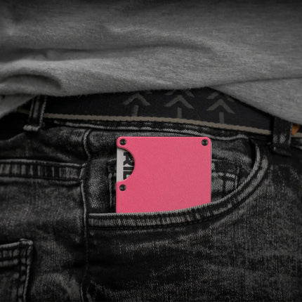 Ridge Wallet | Flamingo Pink-Money Clip