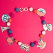 Do It Yourself Wood Garland surf colored in