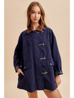 Linda Metal Clasp Barn Jacket