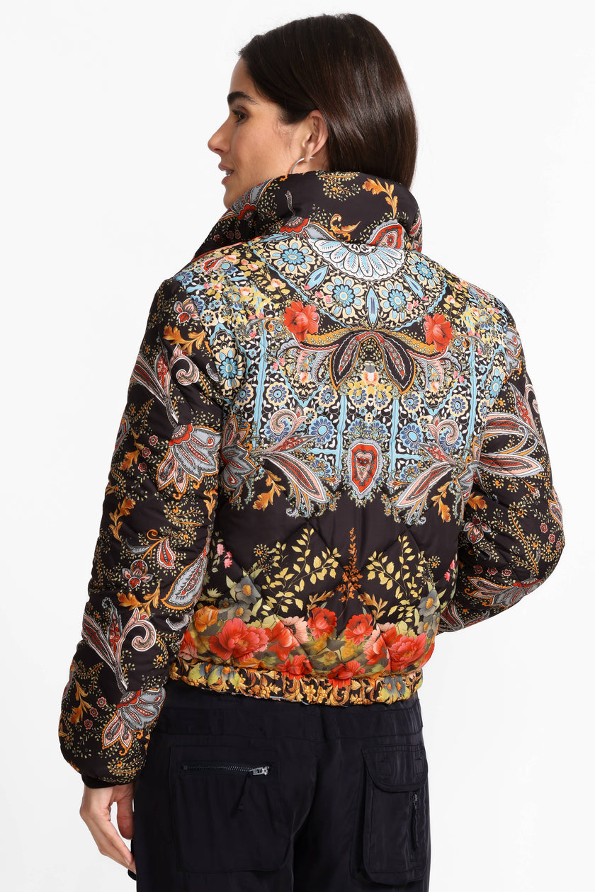 DIAMOND QUILTED CROPPED PUFFER (Reversible)