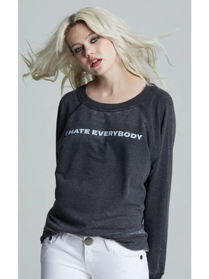 Recycled Karma I Hate Everybody Sweater | Black