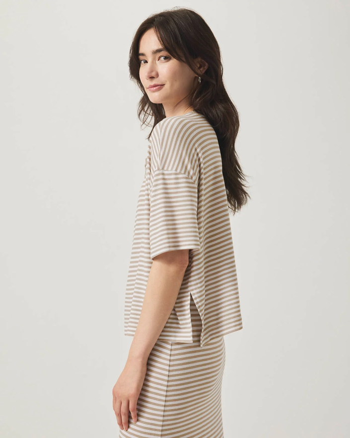 BROOKE STRIPE SS TOP side