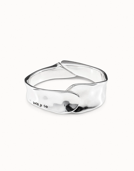 Sterling silver-plated rigid bracelet | Medium