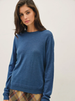 Wool Blended Crochet Point Sweater