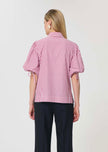 Caly Shirt red striped poplin-back