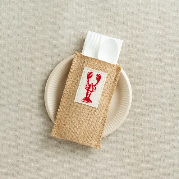 Lobster Silverware Pouch - Set Of 8