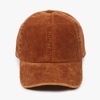 Solid Acid Wash Cotton Corduroy Fall Winter Baseball Cap - Brown