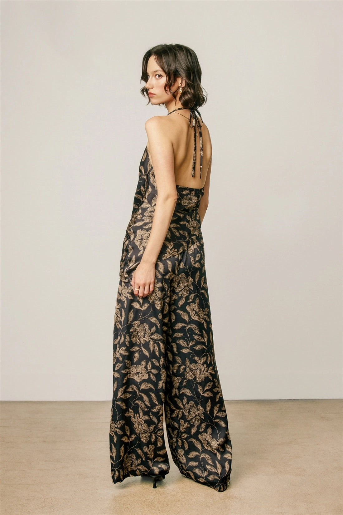 Carols Botanical Satin Wide Leg Pant