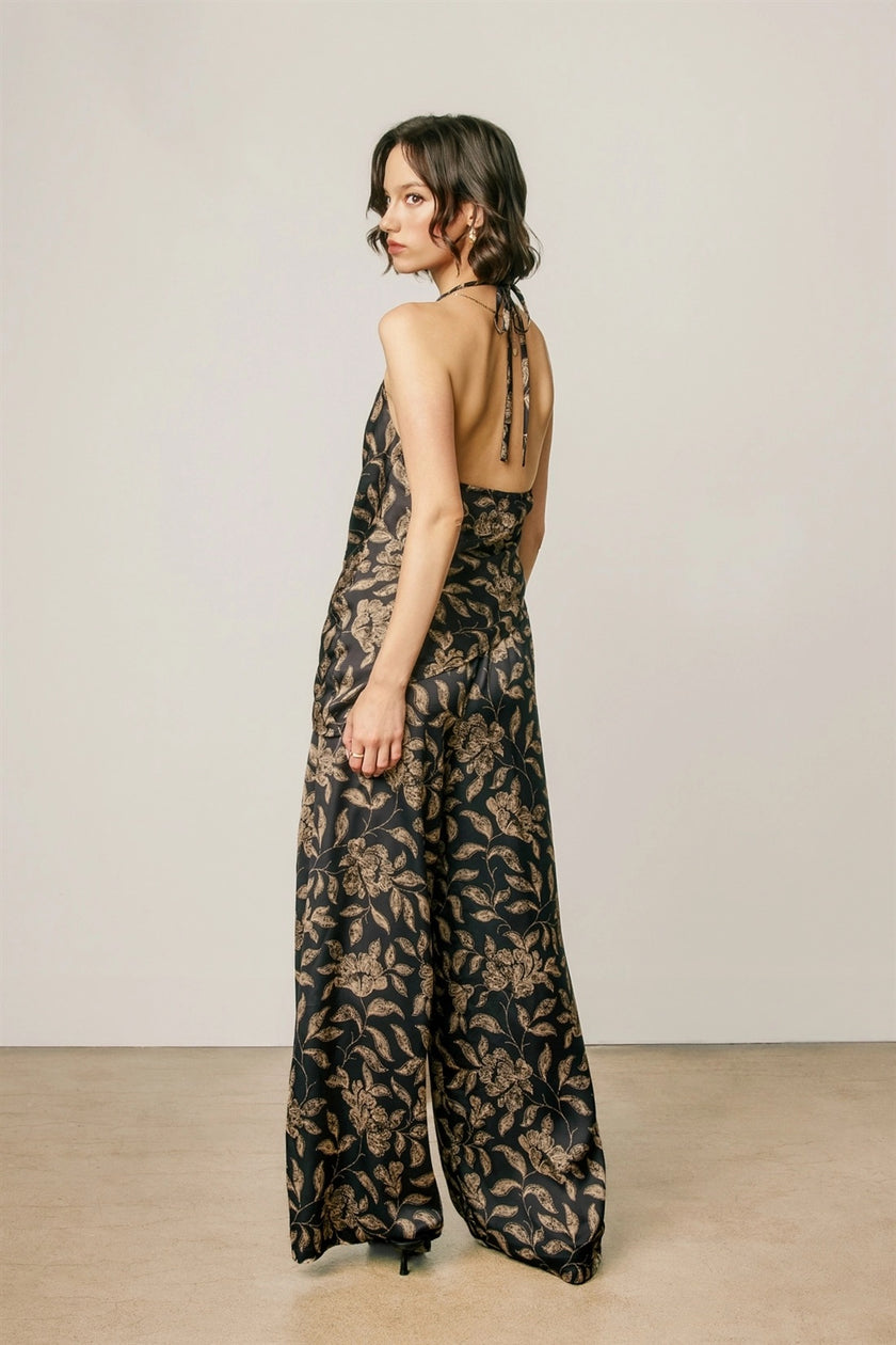 Carols Botanical Satin Wide Leg Pant