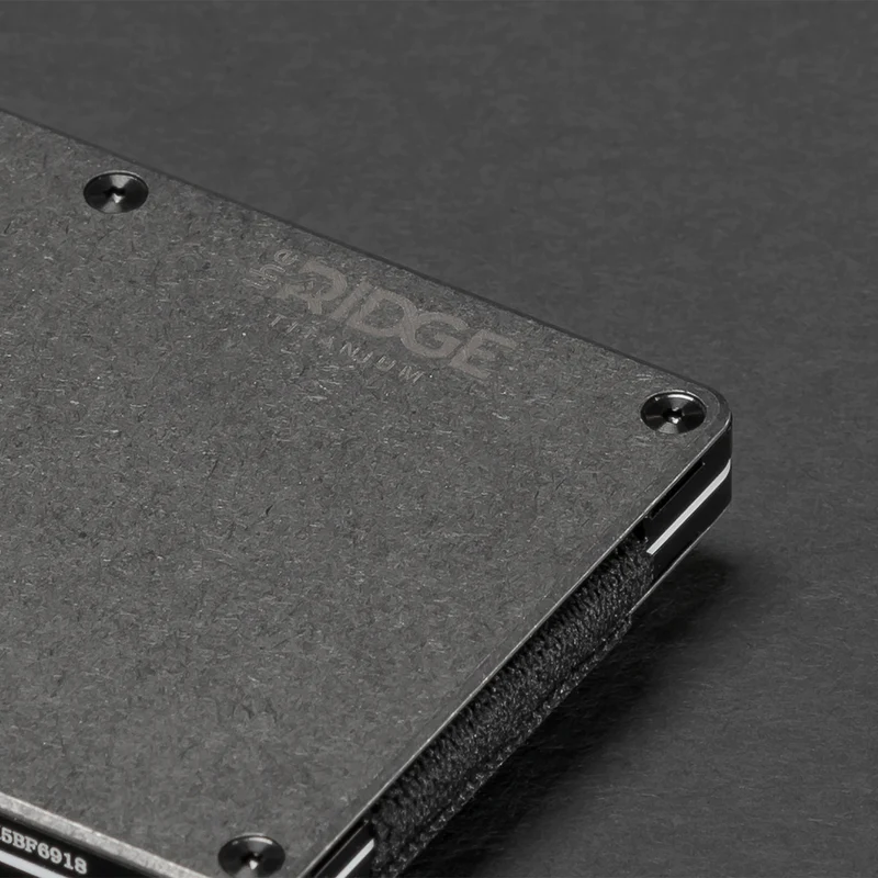 Ridge Wallet | StoneWashed Titanium - Money Clip