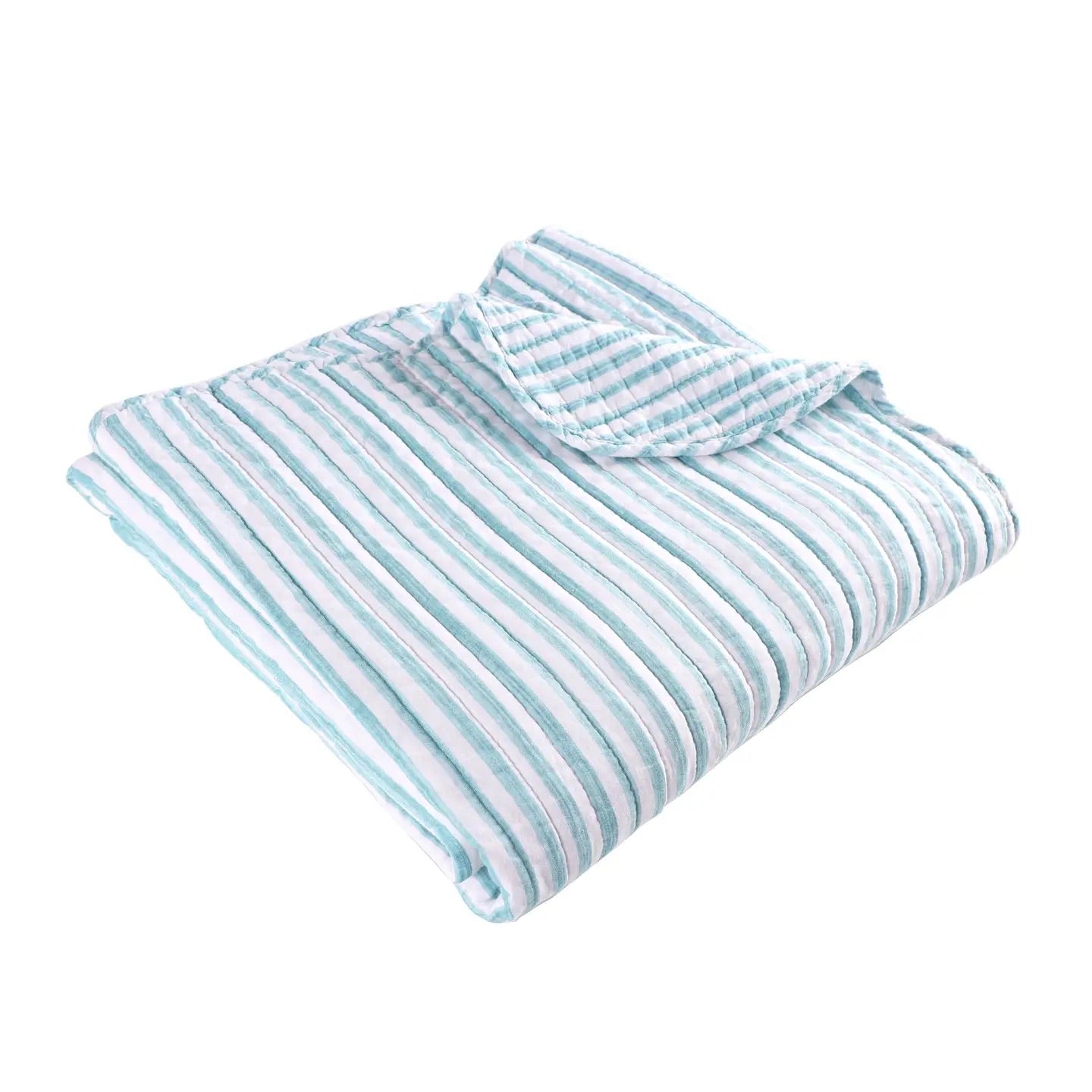 Martha Stripe Quilted Throw