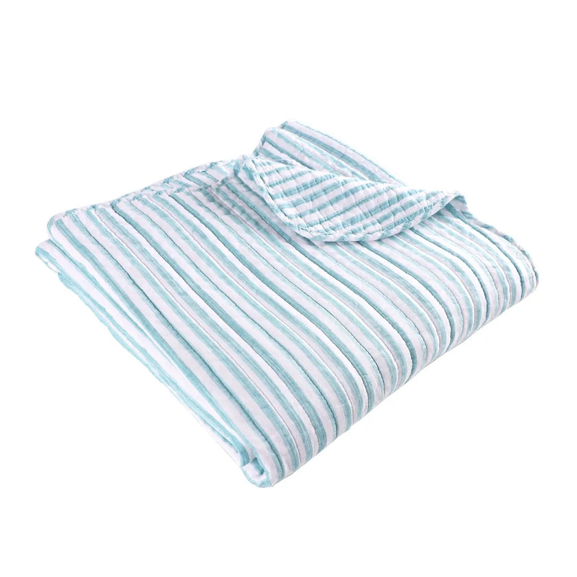 Martha Stripe Quilted Throw