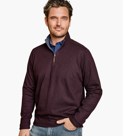ICON REVERSIBLE QUARTER-ZIP burgandy /blue