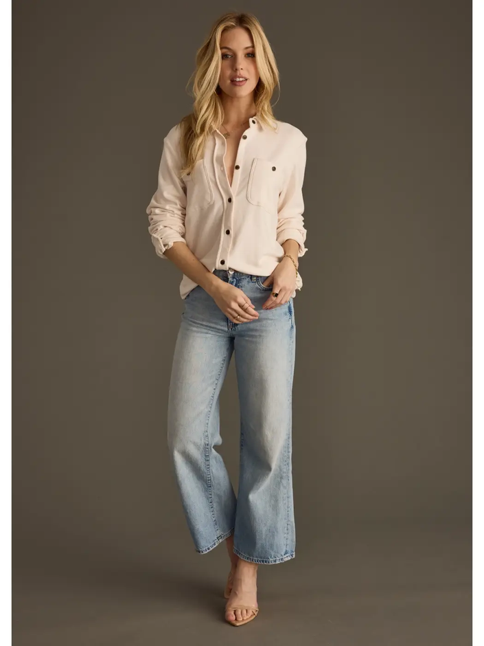 Ivory Super Soft Button Up front