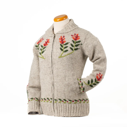 Floral Flight - Women's Wool Knit Sweater  front
