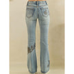 Fall Breeze Floral Embroidered Denim Jeans