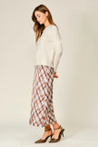 Norma Plaid Midi Skirt, blue/brown-side