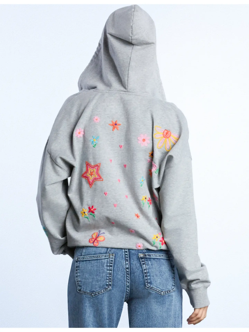 Kelly Sketchbook Star Butterfly EMB Hoodie hood up