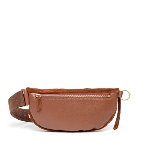 charles crossbody med chocolate diamond suede/antique gold NA back