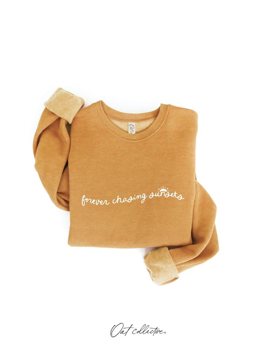 FOREVER CHASING SUNSETS Graphic Sweatshirt