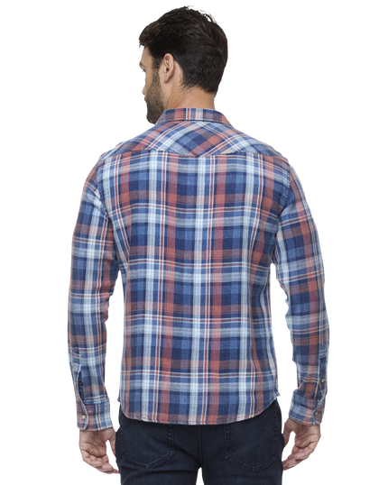Winchester LS Vintage Wash Western Shirt back
