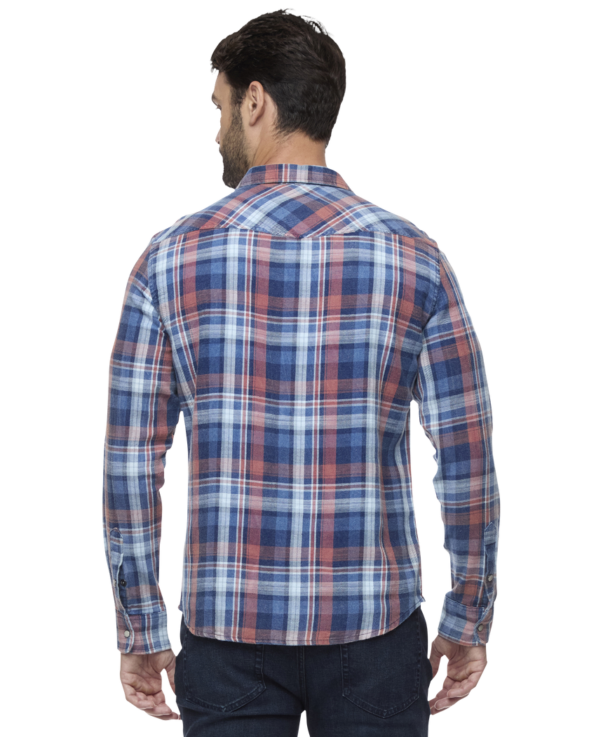 Winchester LS Vintage Wash Western Shirt back